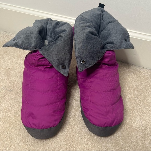 NEW REI Duck Down Pink Fleece Lined Camping Bootie Slipper Boot Women Size Large - Picture 1 of 8